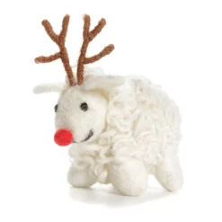 Amica Felt Sheep with Antlers Felt Decoration