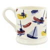 Emma Bridgewater Shoreline Scattered Boats 1/2 Pint Mug