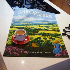 Town Towels Shropshire Blue Remembered Hills Tea Towel