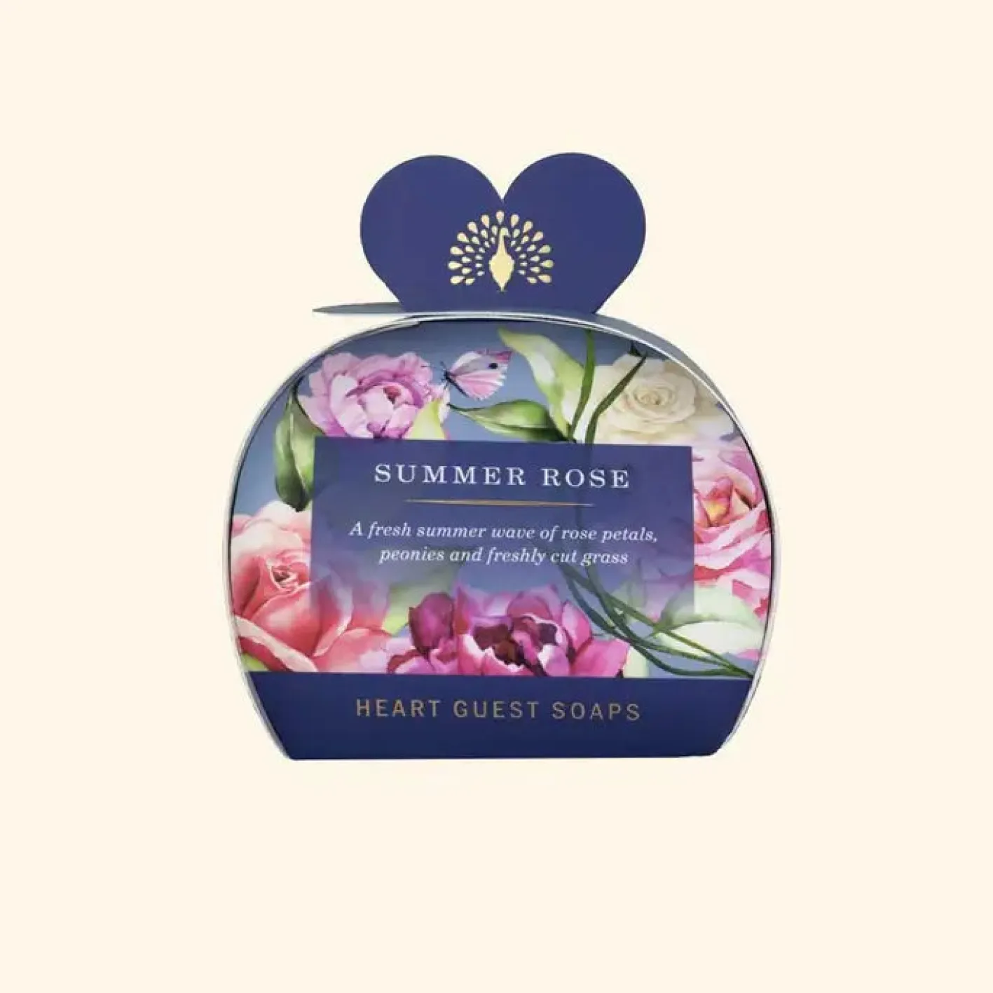 English Soap Company Signature Summer Rose Heart Guest Soaps
