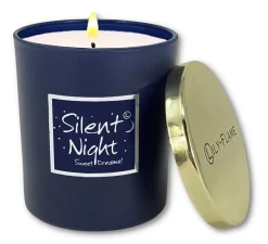 Lily-Flame Silent Night Gold Top Glass Jar Scented Candle