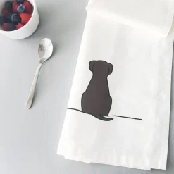 Jin Designs Sitting Dog Tea Towel