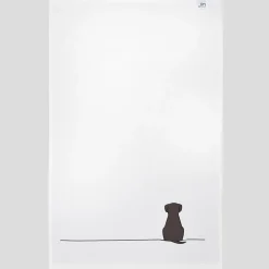 Jin Designs Sitting Dog Tea Towel