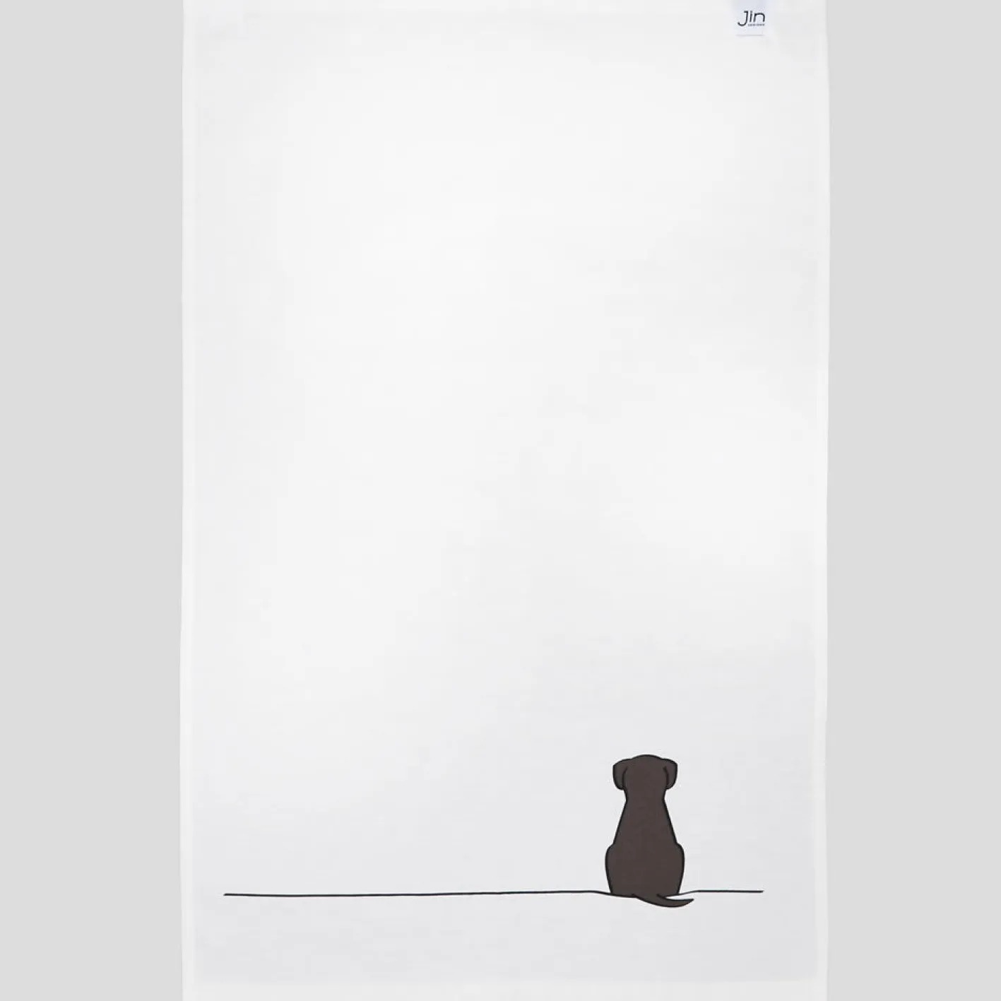 Jin Designs Sitting Dog Tea Towel