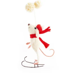Sew Heart Felt Skater Mouse Felt Christmas Decoration