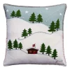 Jan Constantine Ski Cabin Pillow - Duck Egg Blue