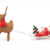Amica Felt Sleeping Mice on Sleigh with Reindeer Felt Decoration