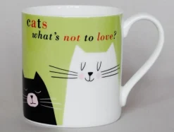 Repeat Repeat Smile Cat Cat Green Mug