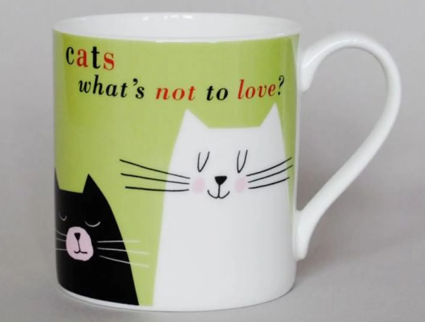 Repeat Repeat Smile Cat Cat Green Mug