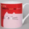 Repeat Repeat Smile Cat Face Red Mug