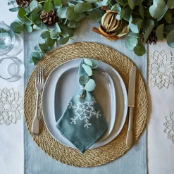 Ulster Weavers Snowflake Aquarius Linen Napkin 2 pack