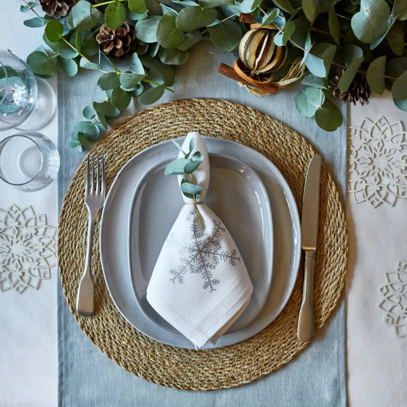 Ulster Weavers Snowflake Linen Napkin 2 pack