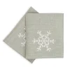 Ulster Weavers Snowflake Sterling Linen Napkin 2 pack