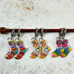 Emma Ball Socks Set of 6 Crochet Markers in a Pocket Tin