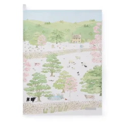 Sophie Allport Spring Cottage Scene Tea Towel