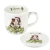 Wrendale Designs Sprouts Fine Bone China Mug & Coaster Set