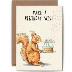 Bewilderbeest Squirrel Birthday Wish Greetings Card