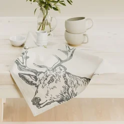 Selbrae Stag Linen Tea Towel