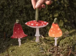 Dapple & Dot Starry Mushroom Wooden Decorations
