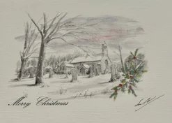 Sean Webb Art St Giles Church in Bowes Seasonal Greetings Card