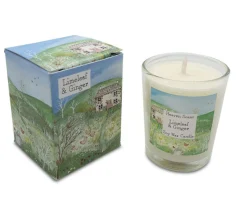 Heaven Scent Stone Cottage- Limeleaf & Ginger Glass Candle