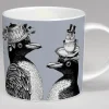 Repeat Repeat Sunday Best Penguins Bone China Mug - Grey