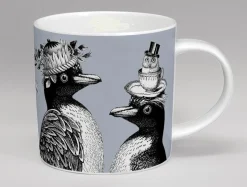 Repeat Repeat Sunday Best Penguins Bone China Mug - Grey