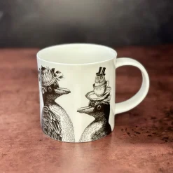 Repeat Repeat Sunday Best Penguins Bone China Mug - White