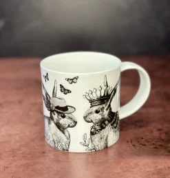 Repeat Repeat Sunday Best Rabbit Bone China Mug - White