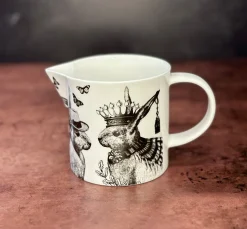 Repeat Repeat Sunday Best Rabbits Bone China Jug- White