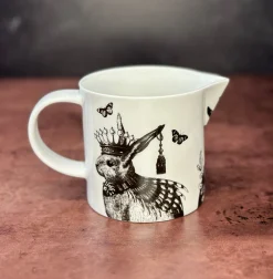 Repeat Repeat Sunday Best Rabbits Bone China Jug- White