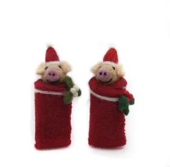 Amica Felt Swaddling Piglets Pocket Pal