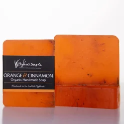 The Highland Soap Company Sweet Orange & Cinnamon Organic Glycerine Soap 150g