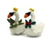 Amica Felt Swimming Swans with Mistletoe Wreath