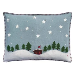 Jan Constantine Swiss Starry Night Pillow - Duck Egg Blue