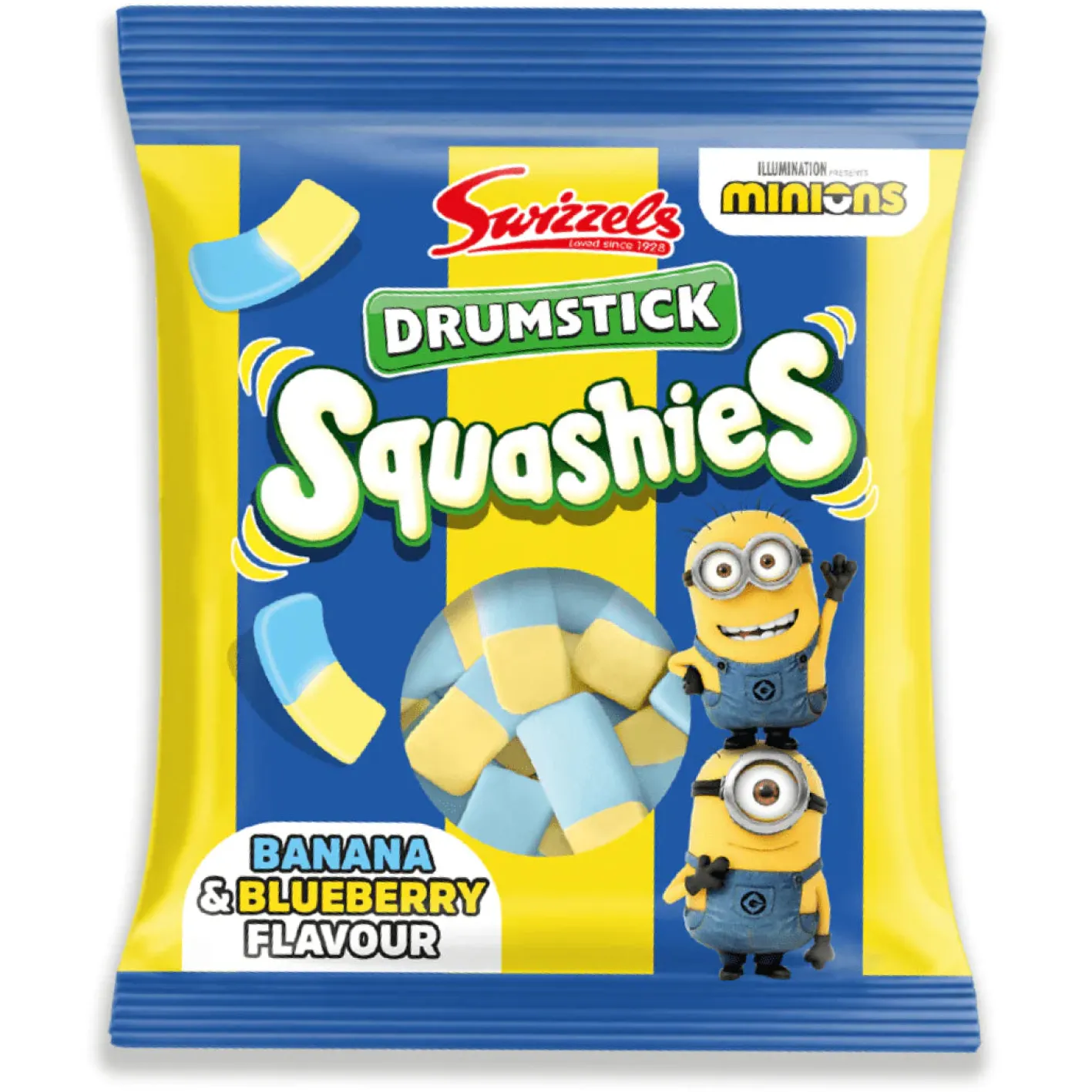 Tea & Biscuits Swizzels Drumstick Banana & Blueberry Flavor Squashies