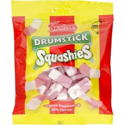 Tea & Biscuits Swizzels Drumstick Original Raspberry & Milk Flavor Squashies