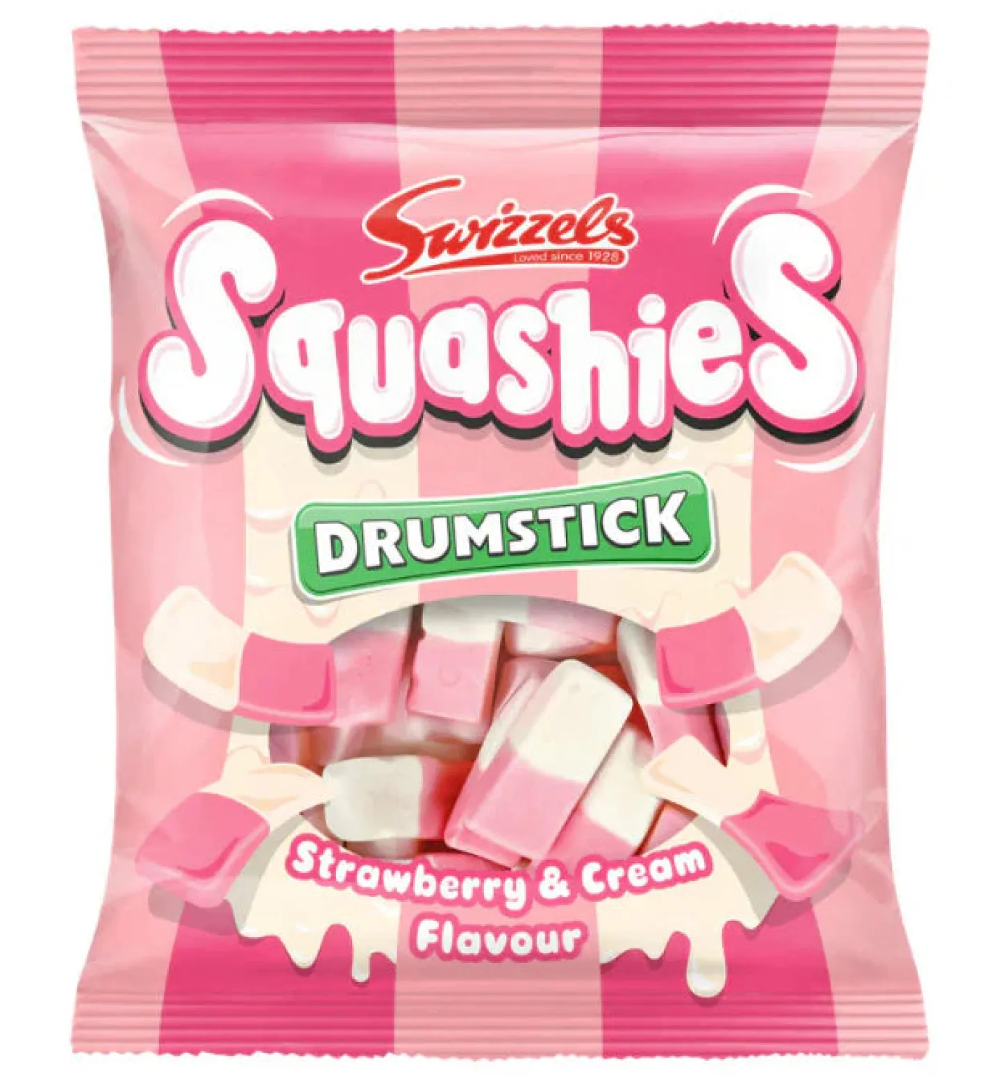 Tea & Biscuits Swizzels Drumstick Strawberry & Cream Flavor Squashies