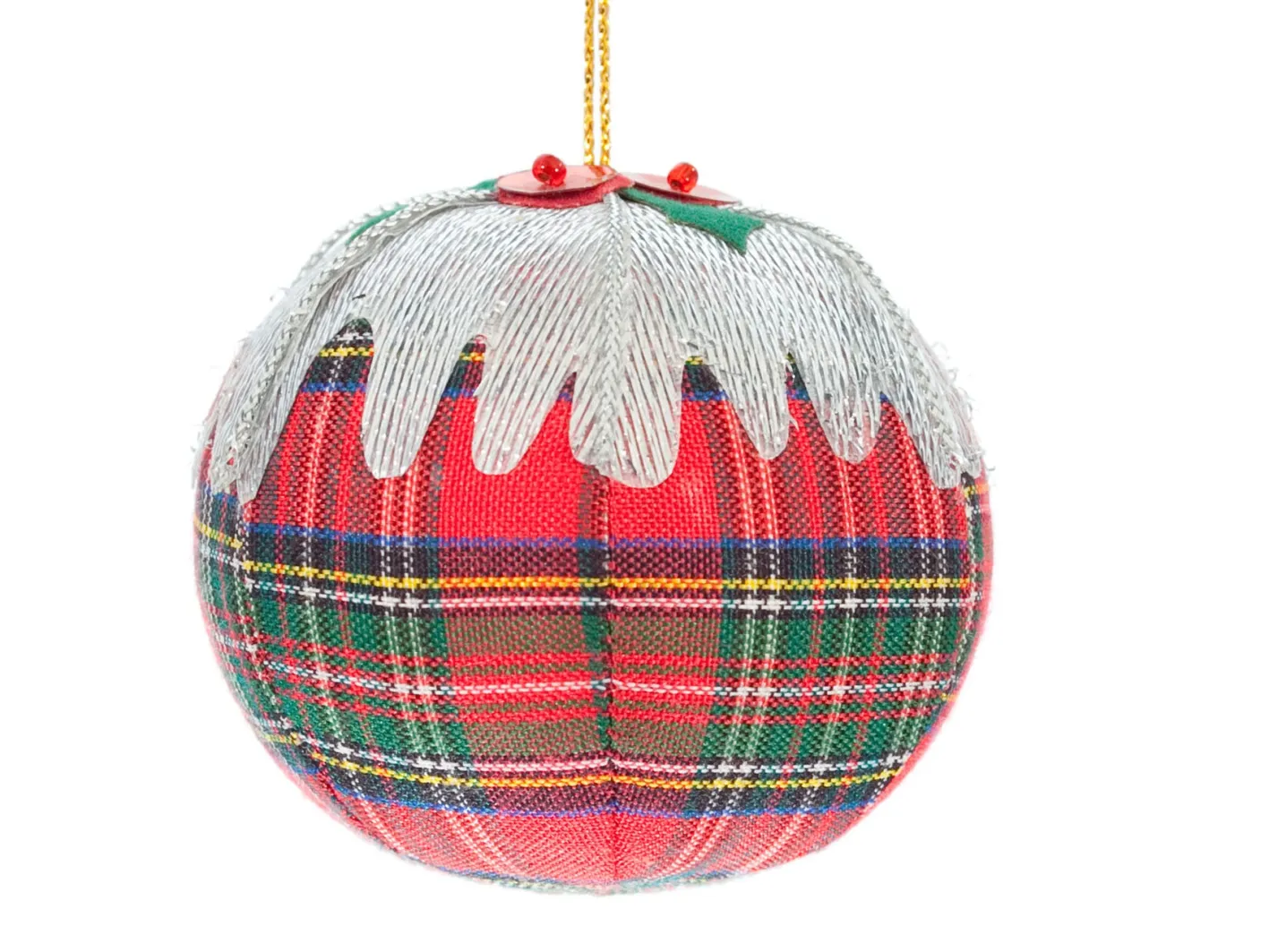 St. Nicolas Tartan Plum Pudding Decoration