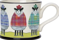 Moorland Pottery Tartan Sheep Mug by