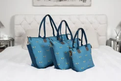 Sophie Allport Teal Bees Mini Oundle Bag