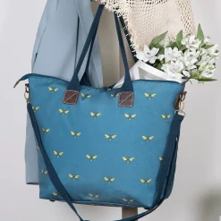 Sophie Allport Teal Bees Standard Oundle Bag