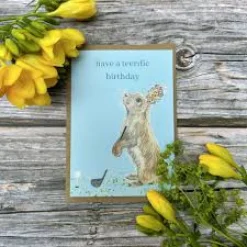 Jen Winnett Teerific Rabbit Golf Birthday Eco-Card