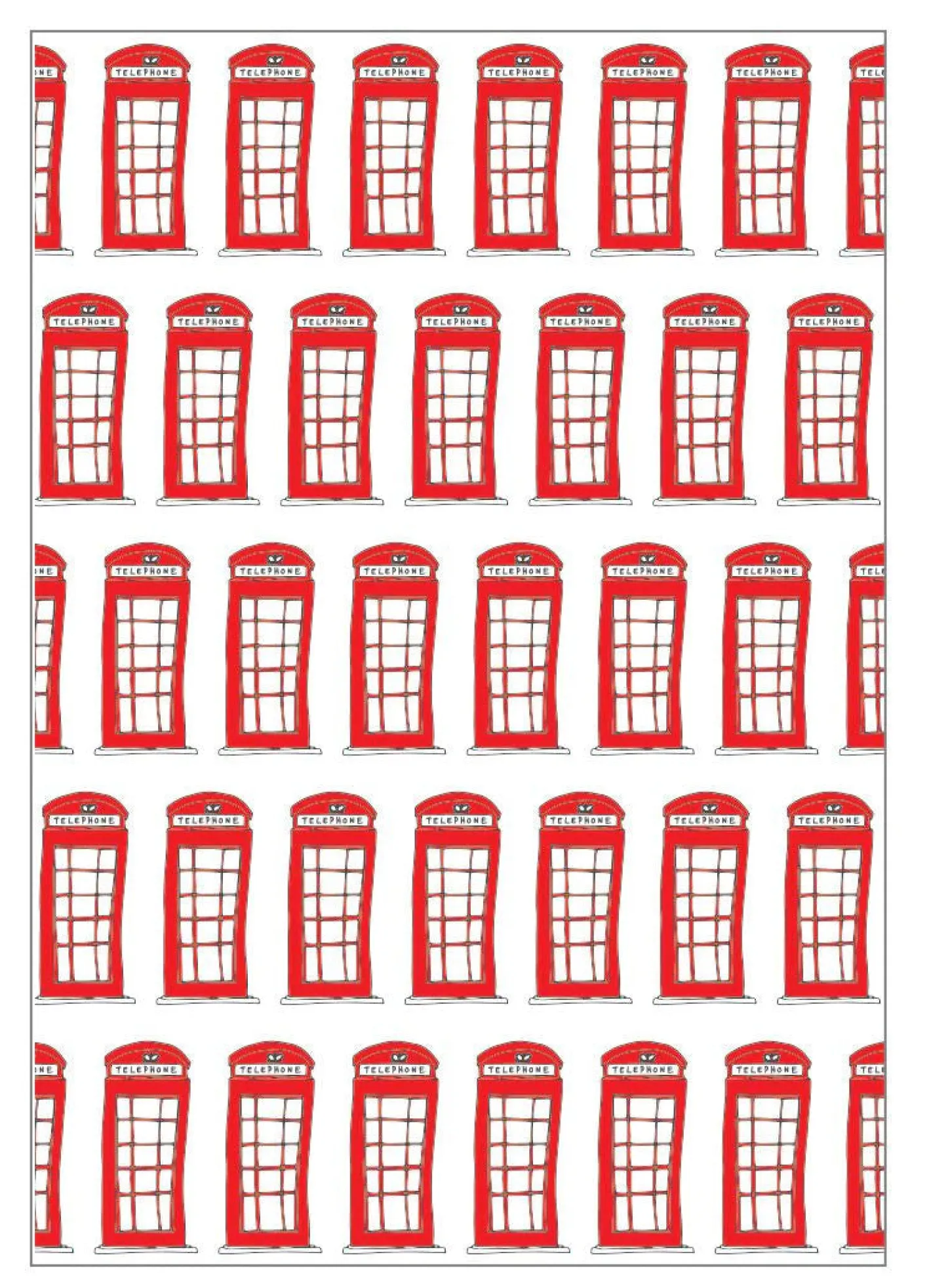 Victoria Eggs Telephone Boxes Greeting Card