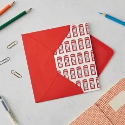 Victoria Eggs Telephone Boxes Greeting Card