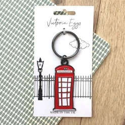 Victoria Eggs Telephone Box Keyring