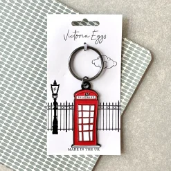 Victoria Eggs Telephone Box Keyring