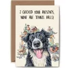 Bewilderbeest Tennis Balls Dog Greetings Card