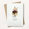 Stephanie Davies Thanks for Pudding Up With Me Birthday Greeting Card