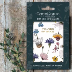 Toasted Crumpet Thanks So Much Regency Gardens Boxed Set of 6 Notecards